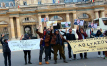 Demonstration in Paris against the practice of granting asylum in France to foreign citizens accused of fraud